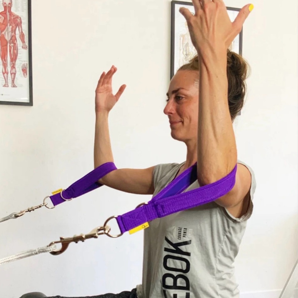 Strapilates Single Loop Pilates Reformer Straps 1 Pair Purple